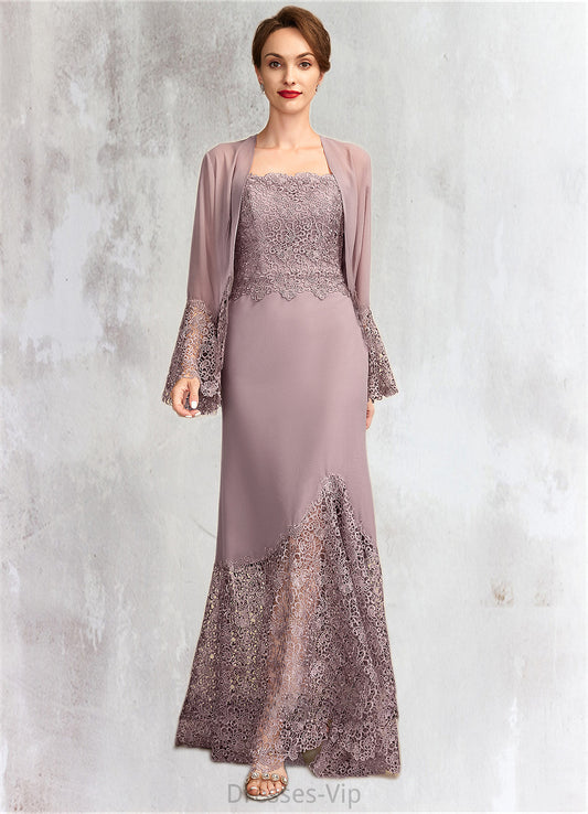 Lorelei Trumpet/Mermaid Square Neckline Asymmetrical Chiffon Lace Mother of the Bride Dress HP126P0015001