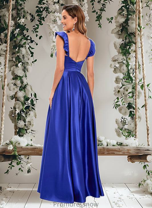 Tina Ball-Gown/Princess Sweetheart Floor-Length Satin Prom Dresses HPP0025859