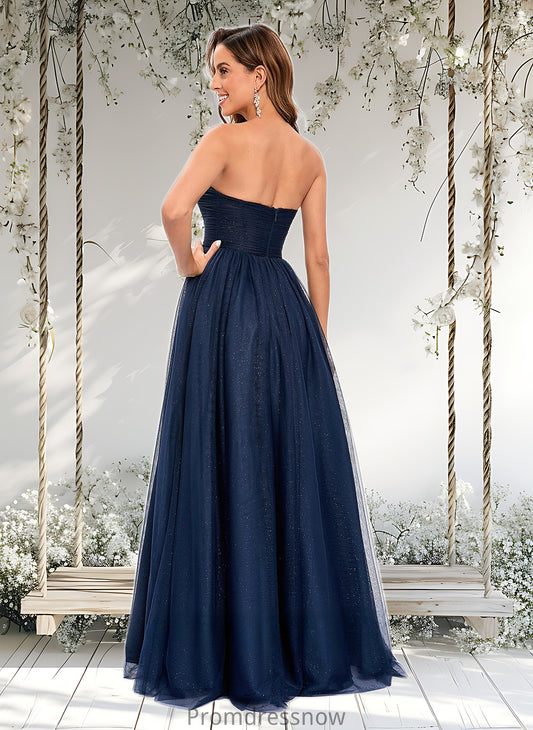 Nina Ball-Gown/Princess Sweetheart Sweep Train Tulle Prom Dresses With Beading Sequins HPP0025848