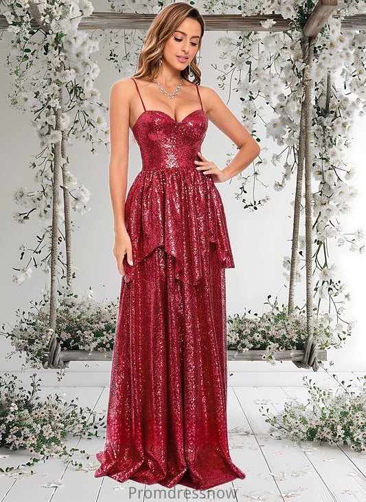 Alexandria A-line Sweetheart Floor-Length Sequin Prom Dresses HPP0025868