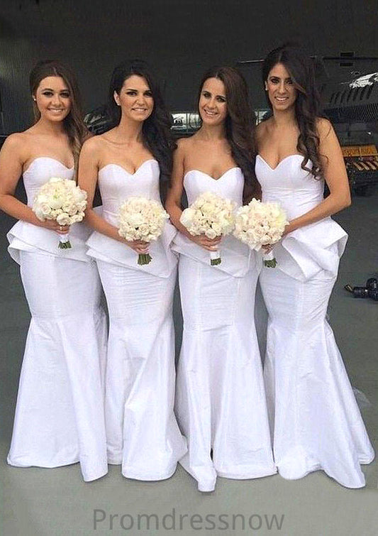 Sweetheart Sleeveless Long/Floor-Length Trumpet/Mermaid Taffeta Bridesmaid Dresses Mercedes HPP0025541