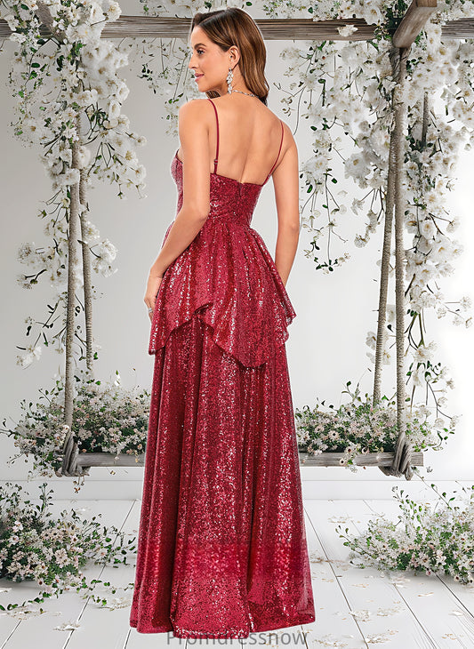 Alexandria A-line Sweetheart Floor-Length Sequin Prom Dresses HPP0025868