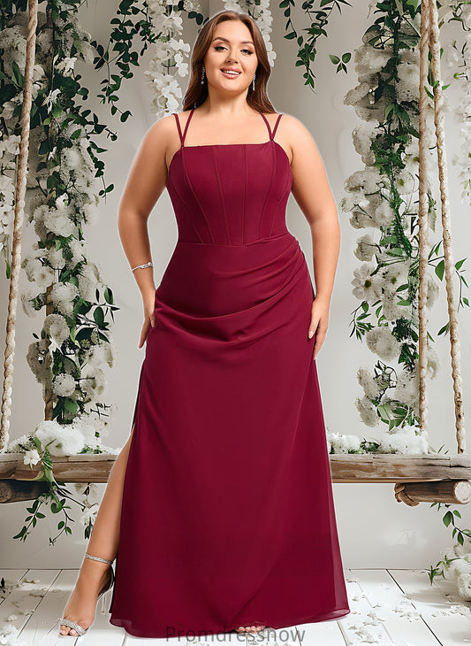 Carolina Trumpet/Mermaid Square Floor-Length Chiffon Bridesmaid Dress HPP0025826