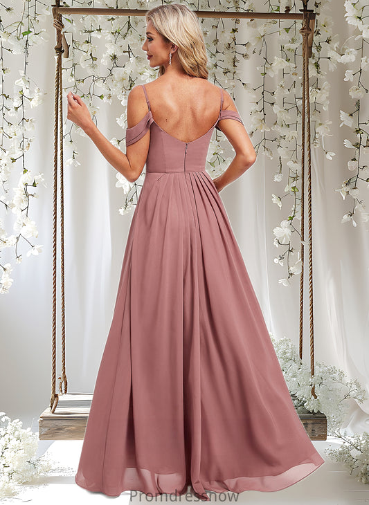 Daphne A-line Cold Shoulder Asymmetrical Chiffon Bridesmaid Dress HPP0025823