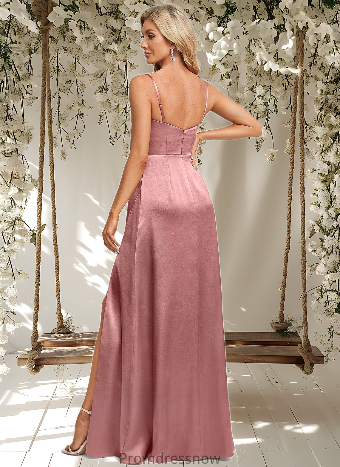 Caroline A-line Cowl Floor-Length Stretch Satin Prom Dresses HPP0025881