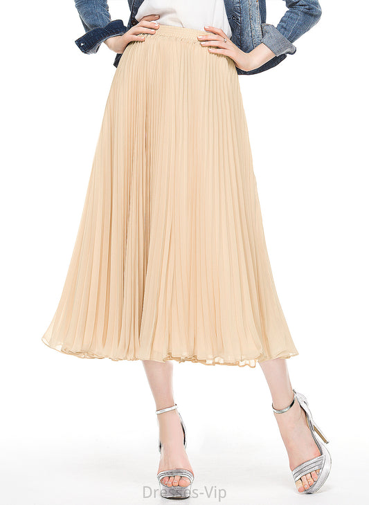 Tea-Length Skirt Cocktail A-Line/Princess With Chiffon Pleated Cocktail Dresses Mckinley