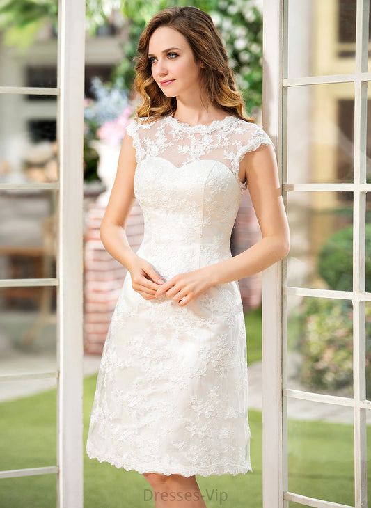 Wedding Dresses Dress A-Line Moira Lace Satin Knee-Length Wedding