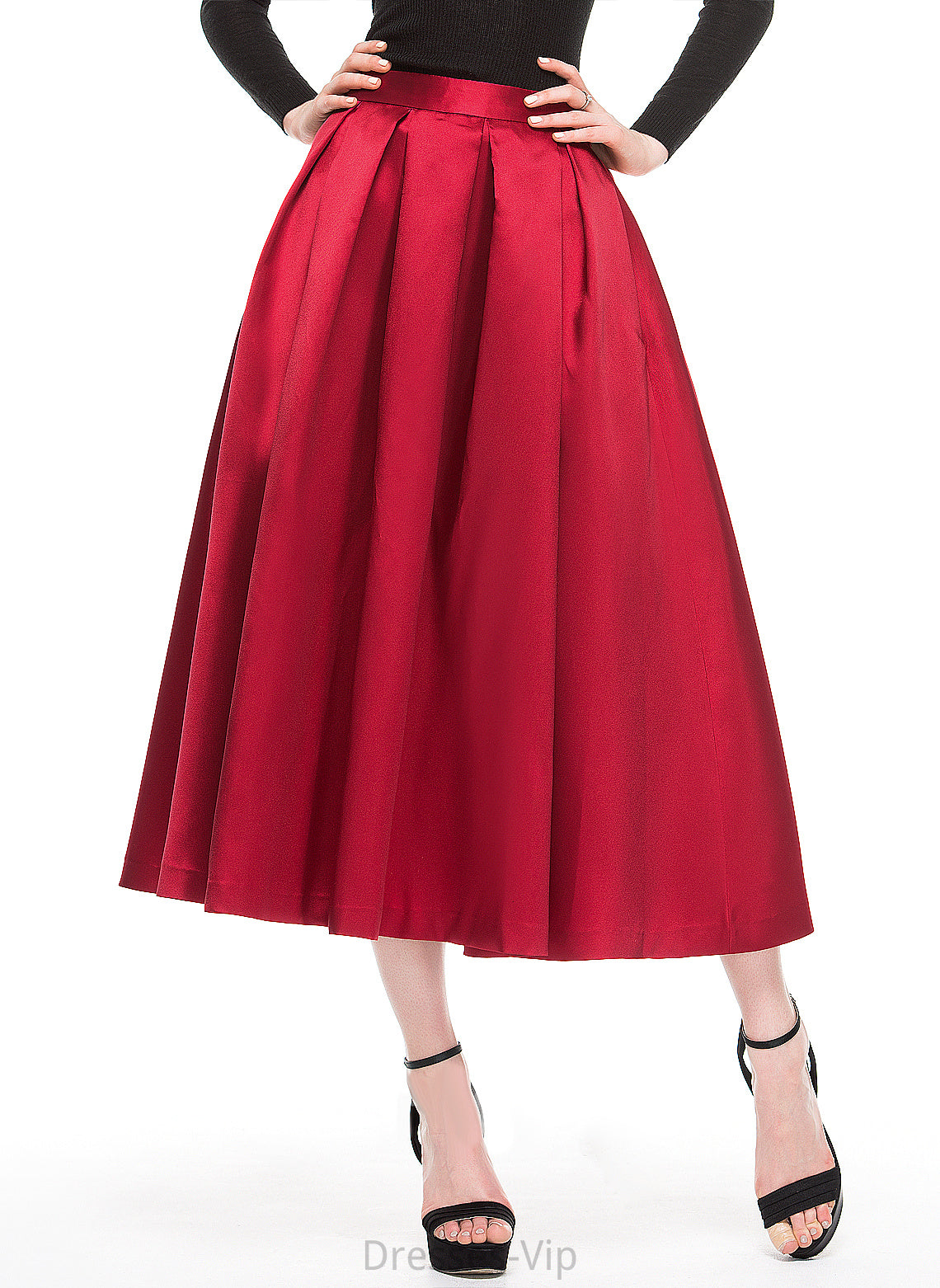 Skirt Tea-Length A-Line/Princess Satin Cocktail Cocktail Dresses Grace