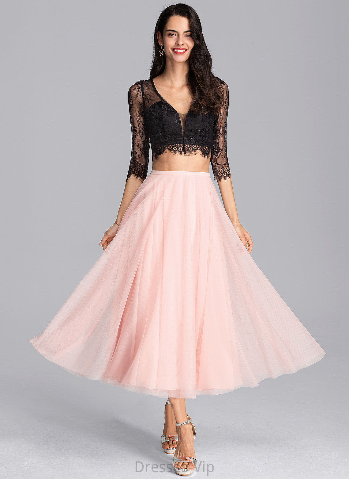 Ruth Tulle Tea-Length A-Line Cocktail Dresses Cocktail Dress