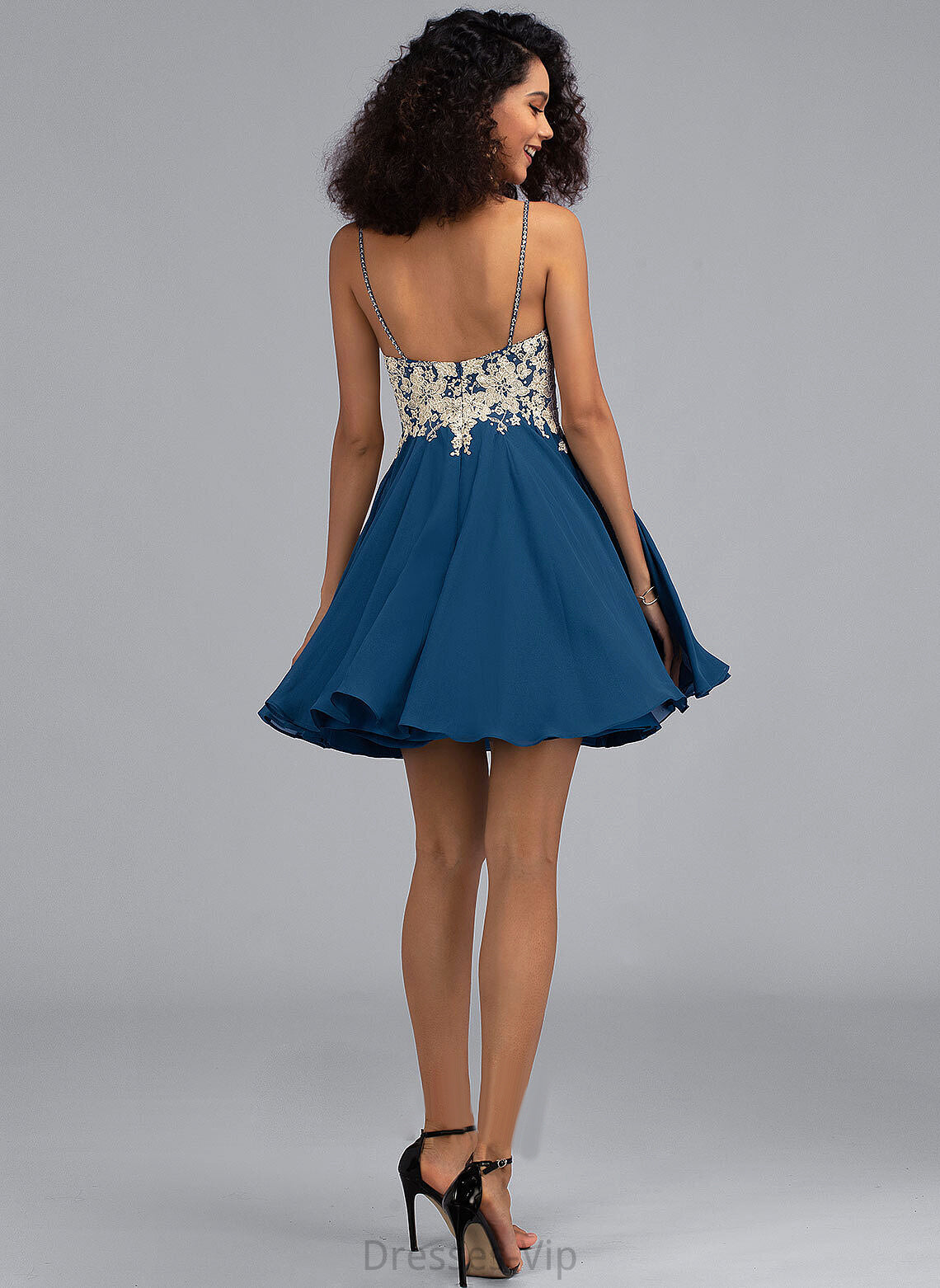 Arianna Dress Homecoming Lace With Short/Mini Beading Homecoming Dresses V-neck Chiffon A-Line