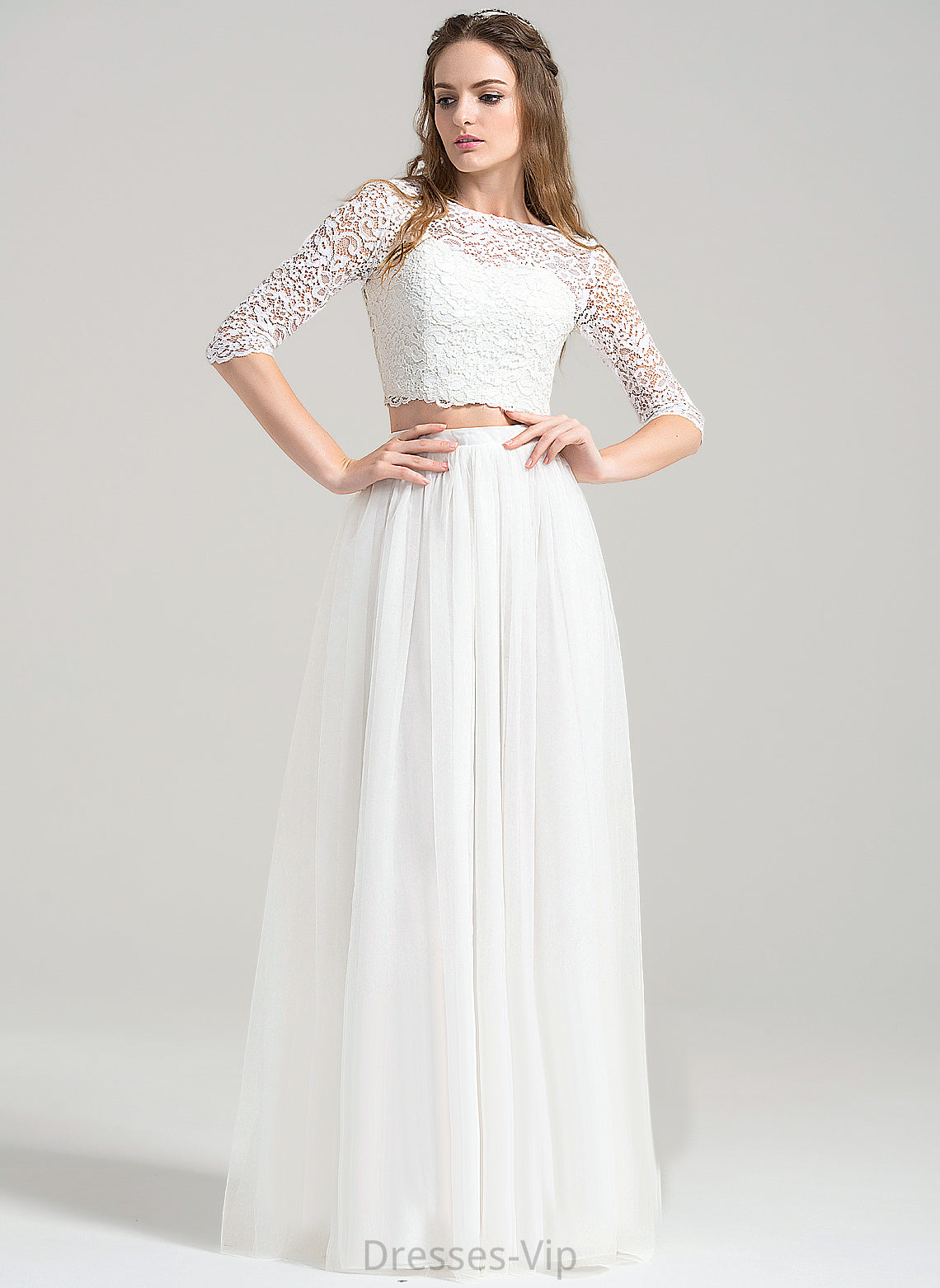 Tulle Floor-Length Lace Kaya Wedding Dresses A-Line Wedding Dress