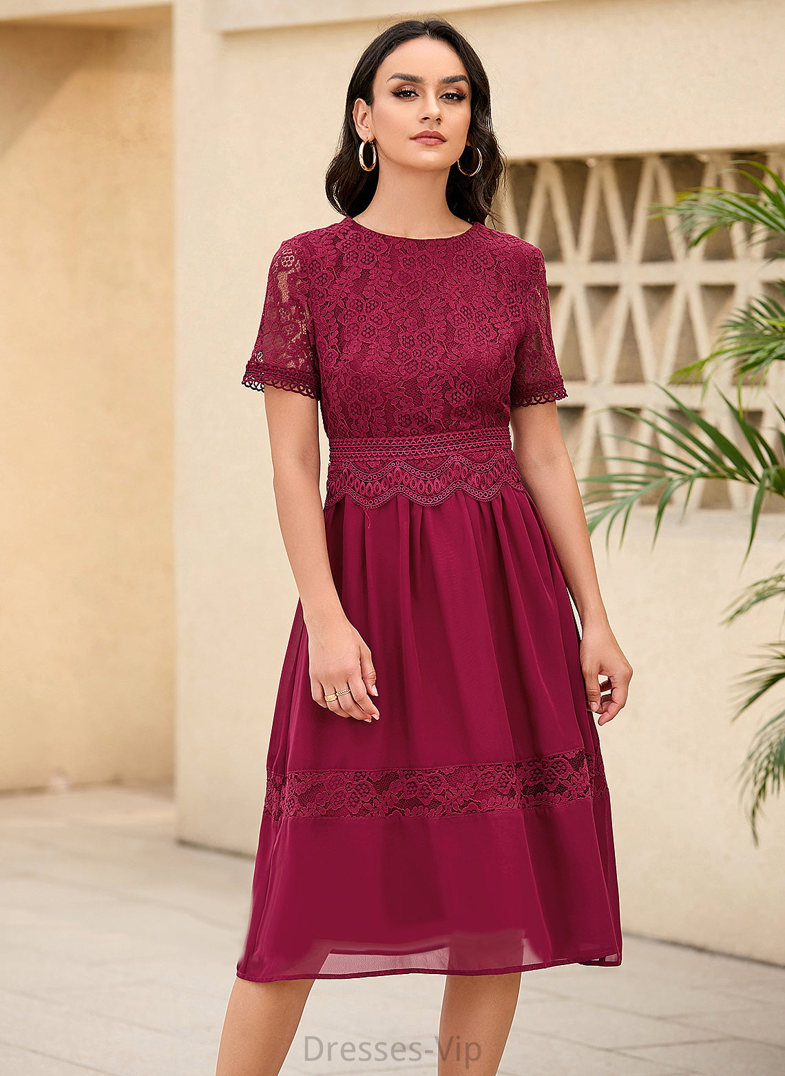 India Cocktail Dresses Dress A-Line Knee-Length Cocktail Chiffon