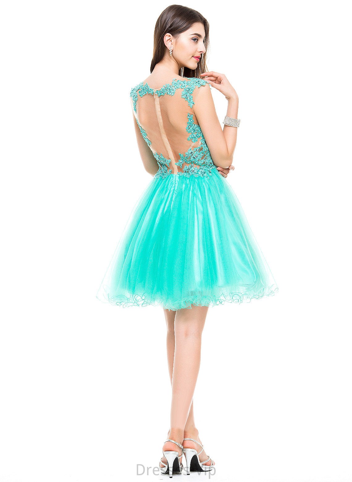 Short/Mini A-Line Lace Homecoming Dresses With Beading Dress Appliques Tulle Sequins Homecoming Liberty Sweetheart