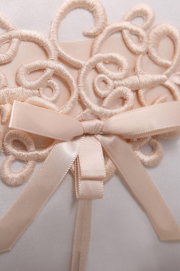 Elegant Ring Pillow With Bow/Flowers