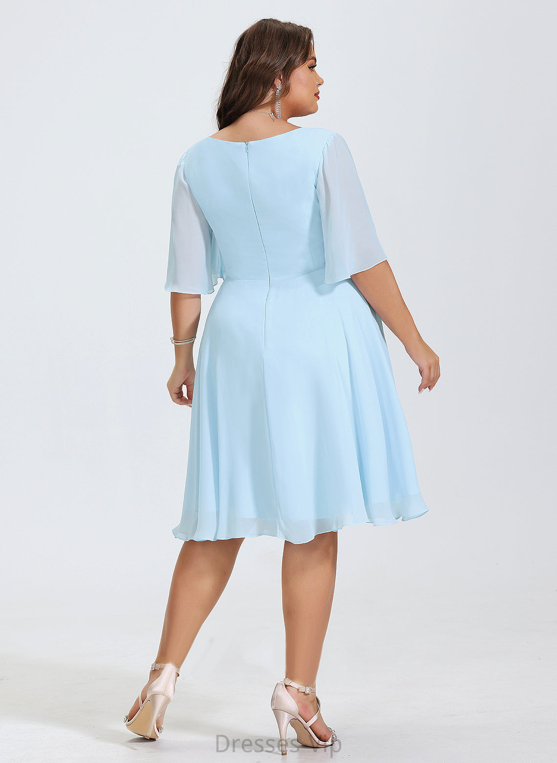 Cocktail Dresses Cocktail Dress Chiffon A-Line Nita Knee-Length V-neck