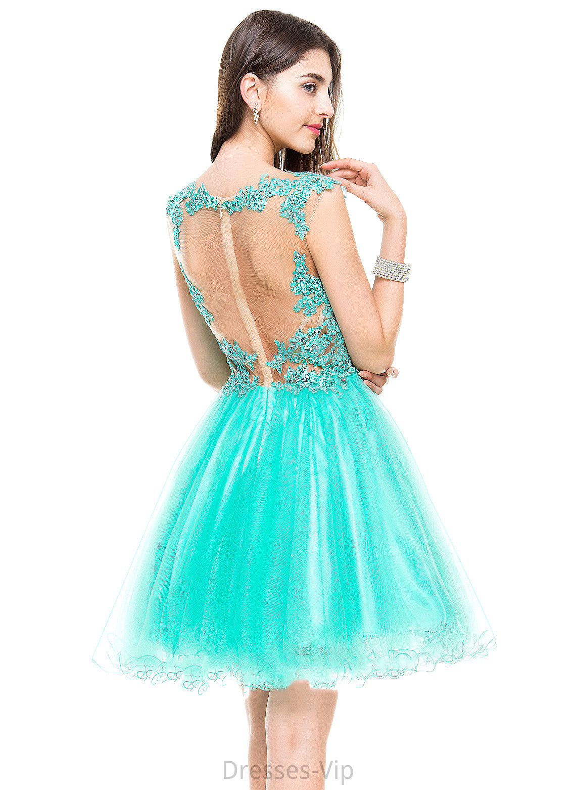 Short/Mini A-Line Lace Homecoming Dresses With Beading Dress Appliques Tulle Sequins Homecoming Liberty Sweetheart