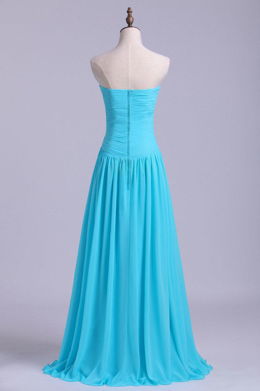 2024 Bridesmaid Dresses/Prom Dresses A-Line Sweetheart Floor-Length Chiffon