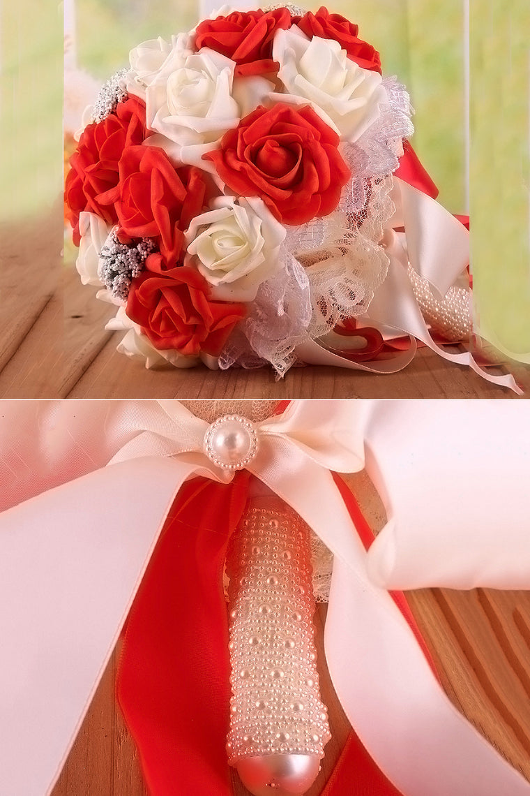 Graceful Round Foam/Ribbon Bridal Bouquets