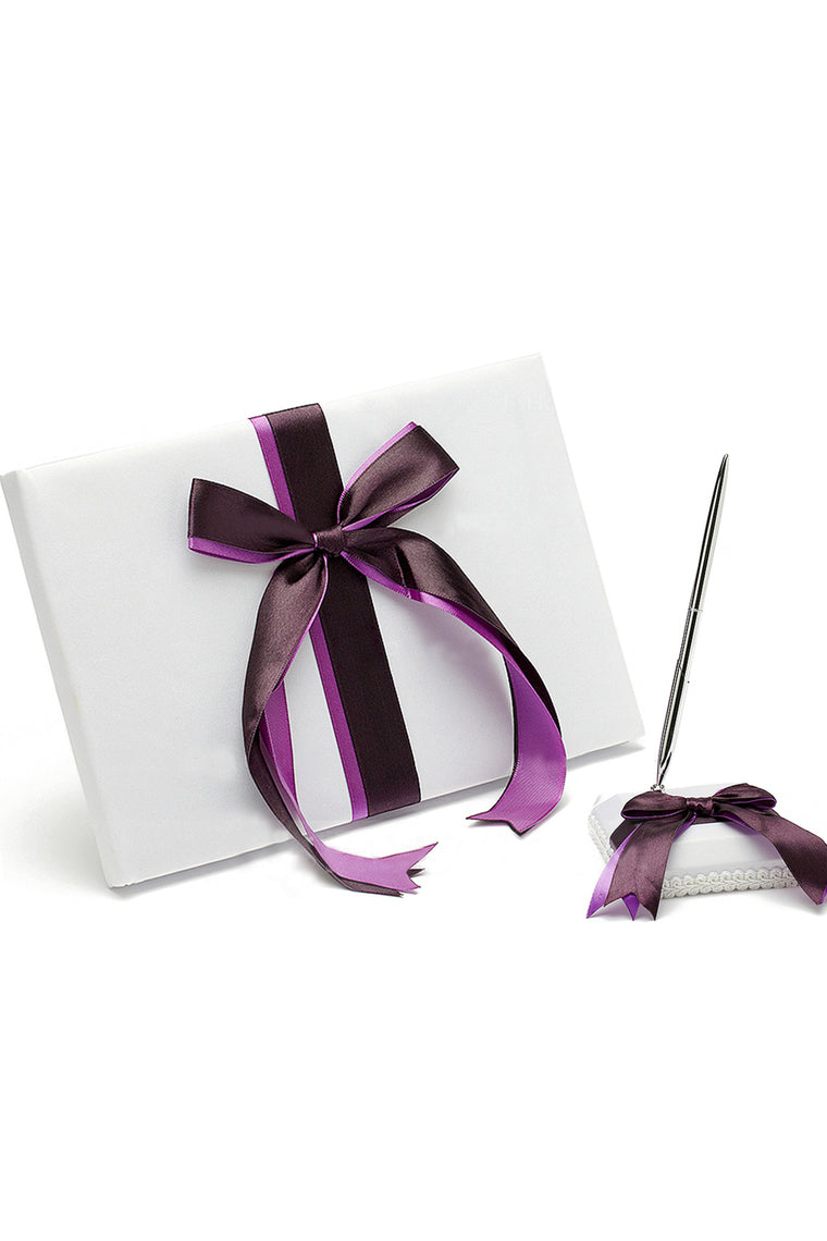 Bows Ribbons Guestbook & Pen Set