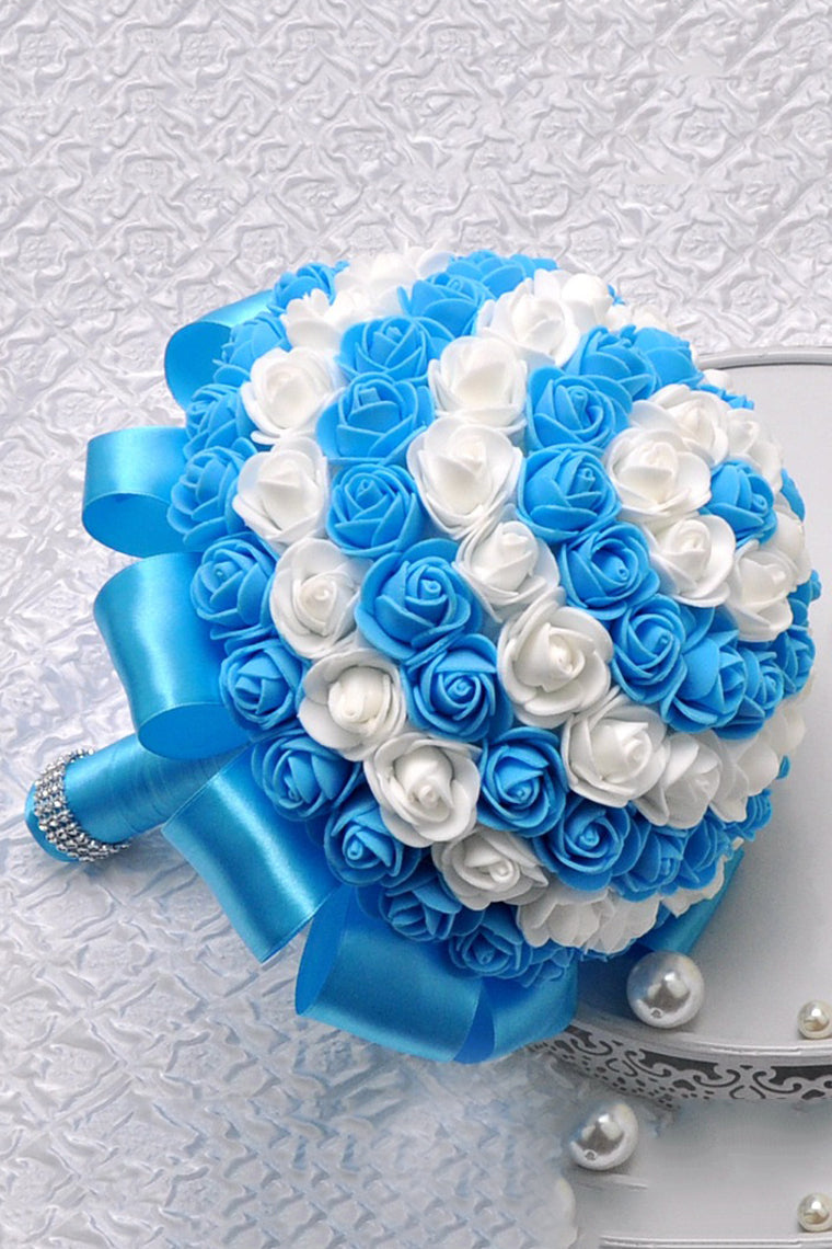 Beautiful  Round Foam/Ribbon Bridal Bouquets