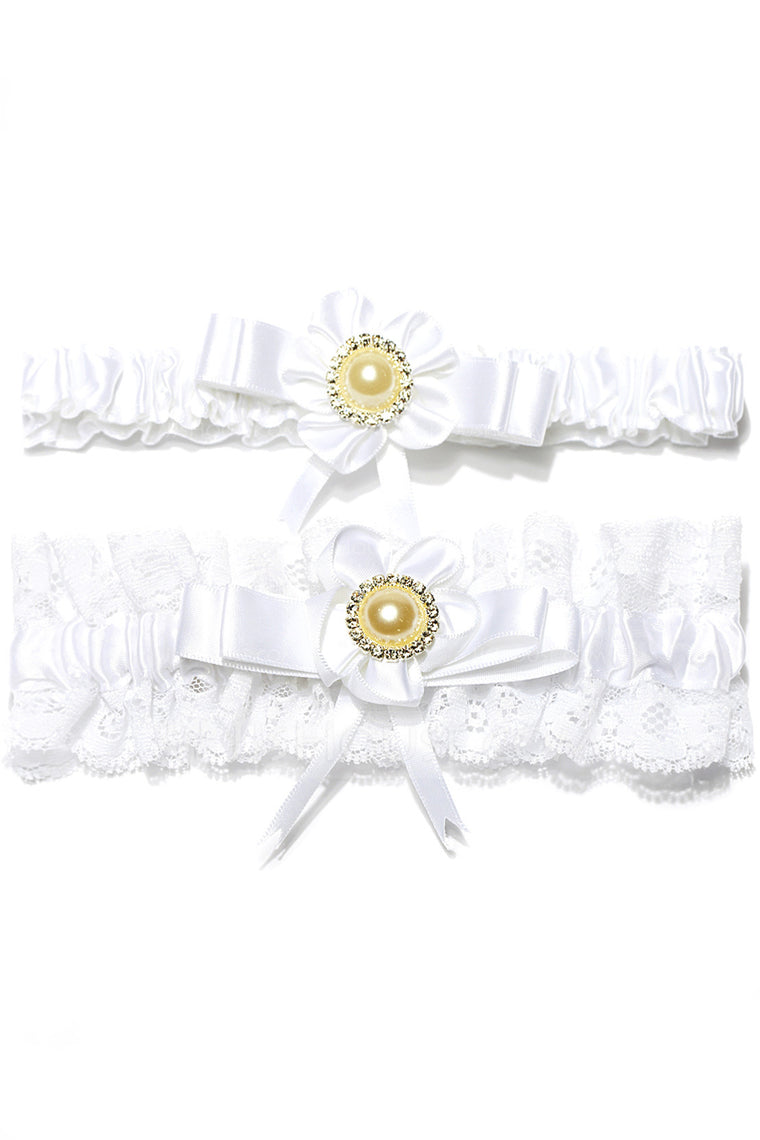 2-Piece Charming With Beading Wedding Garters