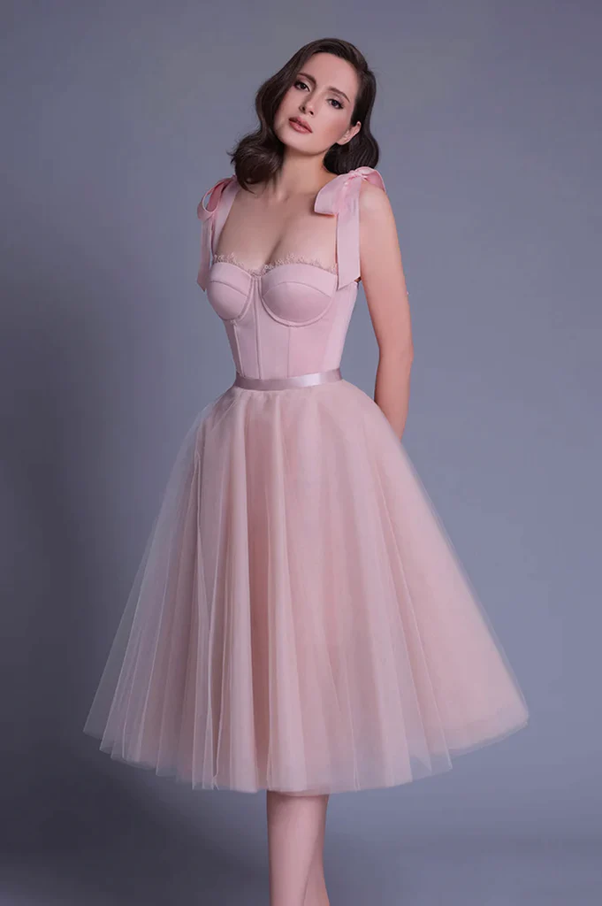 Pink Lovely Sweetheart Short Prom Dress Wedding Guest Dress